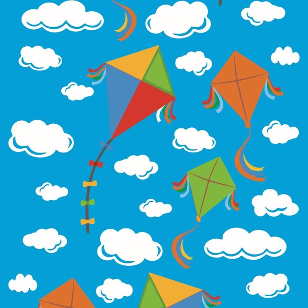 Papel De Parede Adesivo Lavável Pipas Coloridas