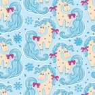 Papel De Parede Adesivo Lavável Pônei Azul 12m