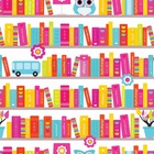 Papel De Parede Adesivo Lavável Prateleira De Livros