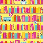 Papel De Parede Adesivo Lavável Prateleira Do Saber 9m