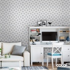 Papel De Parede Adesivo Lavável Quadrados Cinzas 18m