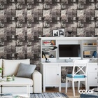 Papel De Parede Adesivo Lavável Quadrados Listrados 6m