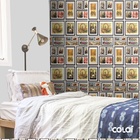 Papel De Parede Adesivo Lavável Quadros Vintage 9m