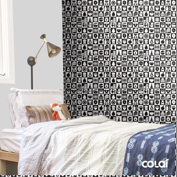 Papel De Parede Adesivo Lavável Receitas 6m