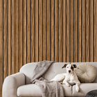 Papel De Parede Adesivo Lavável Ripado 3d Personalizado Sala