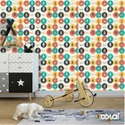 Papel De Parede Adesivo Lavável Robôs Coloridos 18m