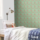 Papel De Parede Adesivo Lavável Rosa Arbustiva 12m