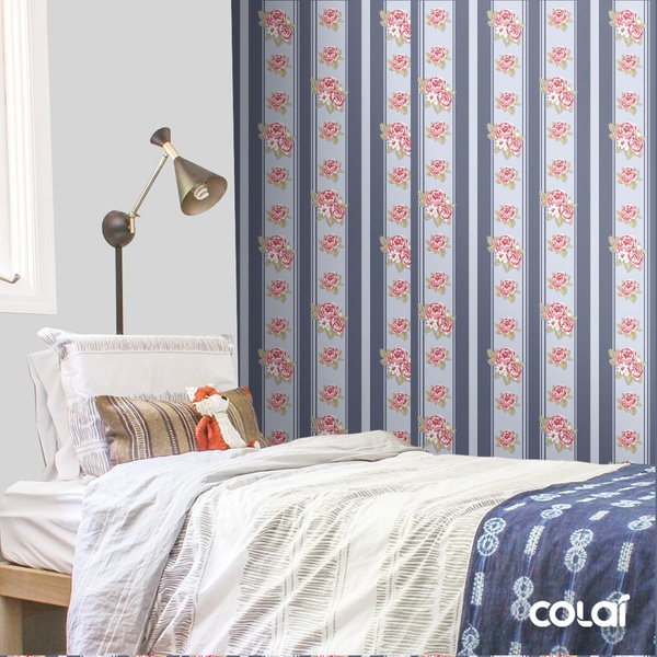 Papel De Parede Adesivo Lavável Rosas Em Laços 12m