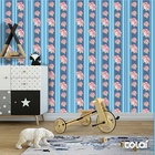 Papel De Parede Adesivo Lavável Rosas Em Laços Azuis 9m