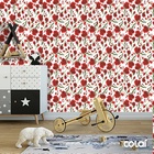 Papel De Parede Adesivo Lavável Rosas Sangrentas 6m