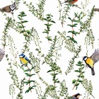 Papel De Parede Adesivo Lavável Sanhaçu 12m