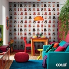 Papel De Parede Adesivo Lavável Silhueta De Gatos 3m