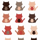 Papel De Parede Adesivo Lavável Silhueta De Gatos 3m