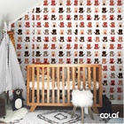 Papel De Parede Adesivo Lavável Silhueta De Gatos 6m