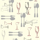 Papel De Parede Adesivo Lavável Talheres De Ferro 3m