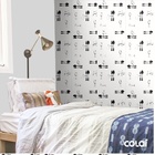 Papel De Parede Adesivo Lavável Talheres Pretos 6m