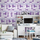 Papel De Parede Adesivo Lavável Talheres Violeta 3m