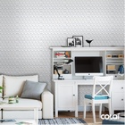 Papel De Parede Adesivo Lavável Tanzanita Cinza 15m