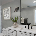 Papel De Parede Adesivo Lavavel Textura Tecido Palha Cinza Li