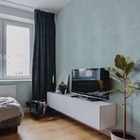 Papel De Parede Adesivo Lavavel Texturizado Arabesco Azul 500