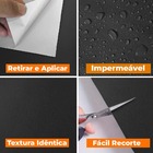 Papel De Parede Adesivo Lavavel Texturizado Casca Preto