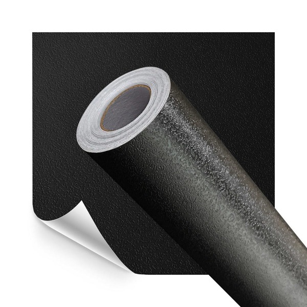 Papel De Parede Adesivo Lavavel Texturizado Casca Preto 500x6