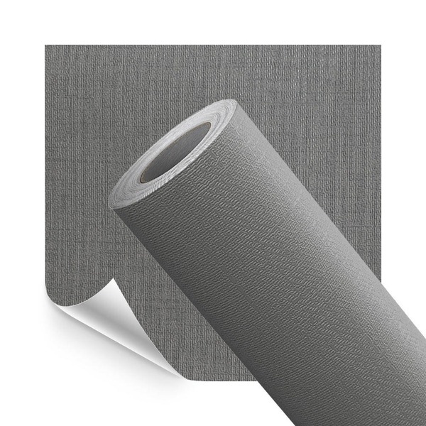 Papel De Parede Adesivo Lavavel Texturizado Linho Cinza Espac