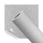 Papel De Parede Adesivo Lavavel Texturizado Linho Cinza Suave