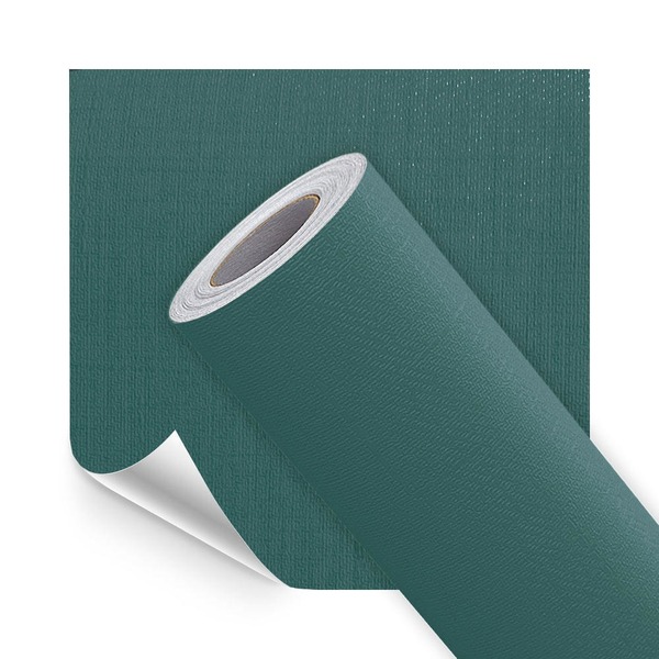 Papel De Parede Adesivo Lavavel Texturizado Linho Verde Forte