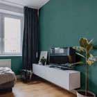 Papel De Parede Adesivo Lavavel Texturizado Linho Verde Forte