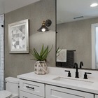 Papel De Parede Adesivo Lavavel Texturizado Tecido Palha Cinza