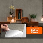Papel De Parede Adesivo Lavavel Texturizado Tecido Palha Cinza