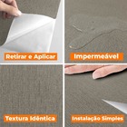Papel De Parede Adesivo Lavavel Texturizado Tecido Palha Cinza