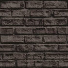 Papel De Parede Adesivo Lavável Tijolo 3d Negro 12m