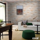 Papel De Parede Adesivo Lavável Tijolo  De Barro Claro