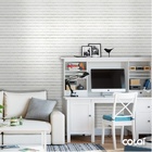 Papel De Parede Adesivo Lavável Tijolo Branco