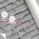 Papel De Parede Adesivo Lavável Tijolo Cinza Escuro