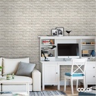 Papel De Parede Adesivo Lavável Tijolo Colonial Claro 15m