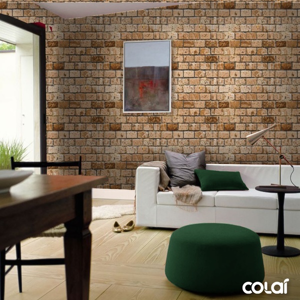 Papel De Parede Adesivo Lavável Tijolo Envelhecido 12m