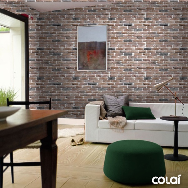 Papel De Parede Adesivo Lavável Tijolo Habitual Claro 6m