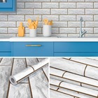 Papel De Parede Adesivo Lavavel Tijolo Rustico Branco 280x60cm