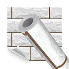 Papel De Parede Adesivo Lavavel Tijolo Rustico Branco 280x60cm