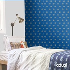 Papel De Parede Adesivo Lavável Tonsuras Douradas 12m