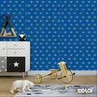 Papel De Parede Adesivo Lavável Tonsuras Douradas 12m