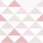 Papel De Parede Adesivo Lavável Triângulo Com Listras 18m