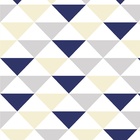 Papel De Parede Adesivo Lavável Triângulos Azuis 6m