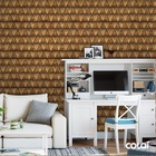 Papel De Parede Adesivo Lavável Triângulos De Sucupira 6m