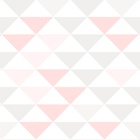 Papel De Parede Adesivo Lavável Triângulos Rosa Bebê 12m