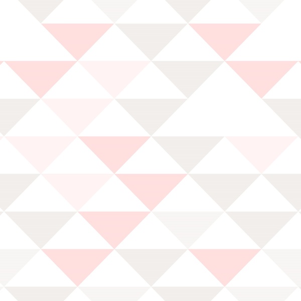 Papel De Parede Adesivo Lavável Triângulos Rosê 6m
