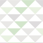 Papel De Parede Adesivo Lavável Triângulos Verdes 15m